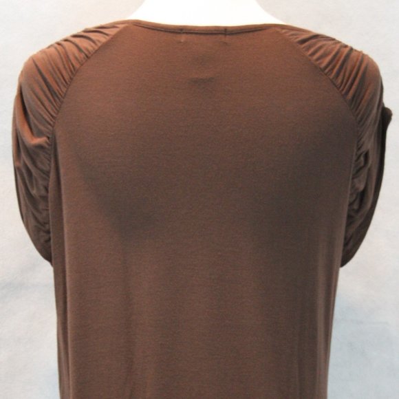 Alfani Intimates Brown Modal Stretch Blouse SZ L - Picture 6 of 9